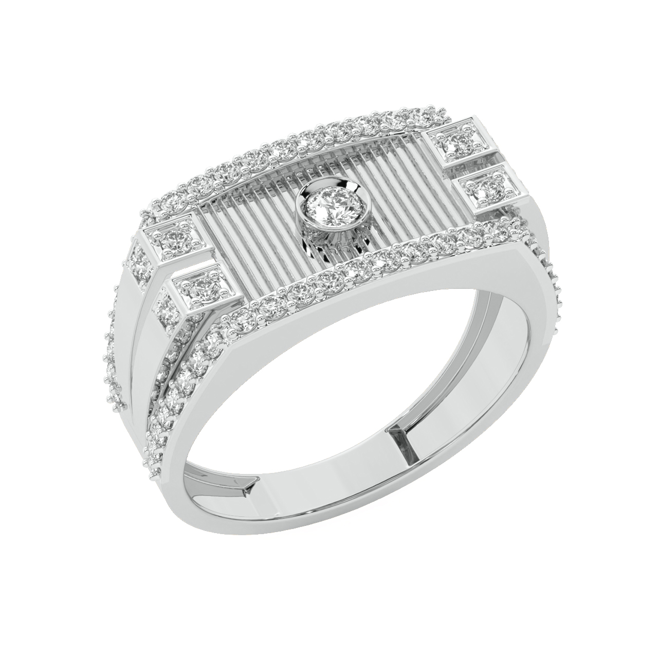 Sandra Round Diamond Ring For Men